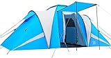 TIMBER RIDGE Zelt 6 Personen 2 Kabinen Campingzelt mit Vorzelt Stehhöhe 2m |...